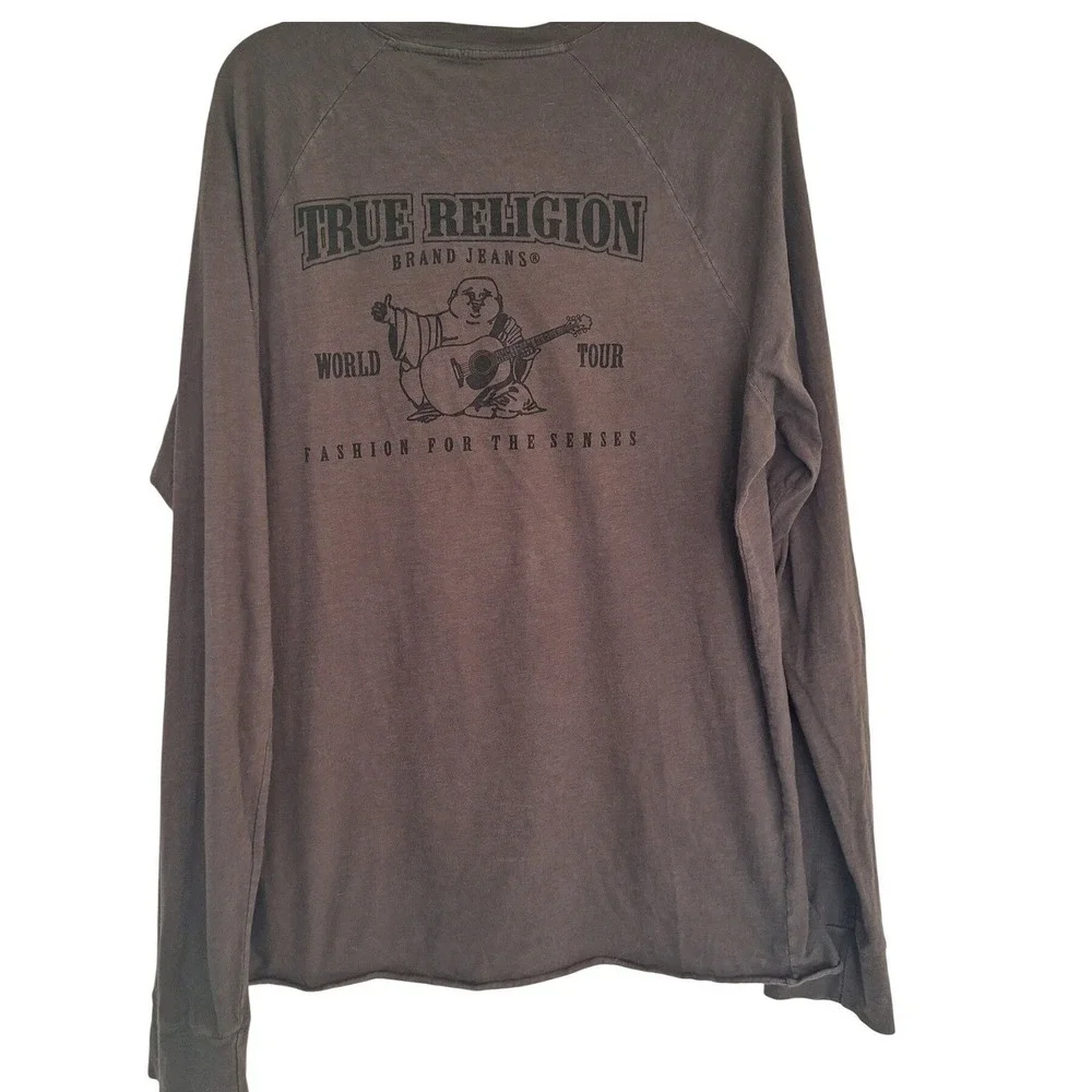 True Religion sportwear green Long‎ Sleeve logo size XXL/TTG